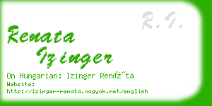 renata izinger business card